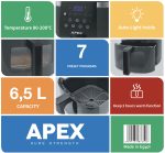 ⁦قلاية هوائية بريميوم من APEX سعة ٨ لتر تقليدية⁩ - الصورة ⁦11⁩